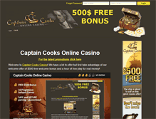Tablet Screenshot of captaincooksonlinecasino.com